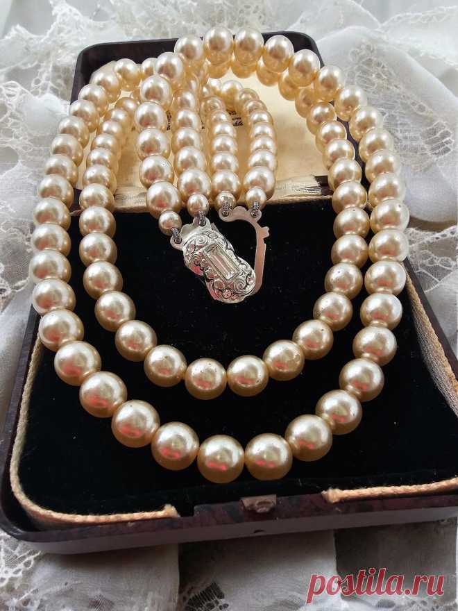 Beautiful, Vintage 1920s Art Deco Single Double Row Pearl Necklace With Matching Vintage Three Row Cream Pearl Bracelet Vintage Parure - Etsy
