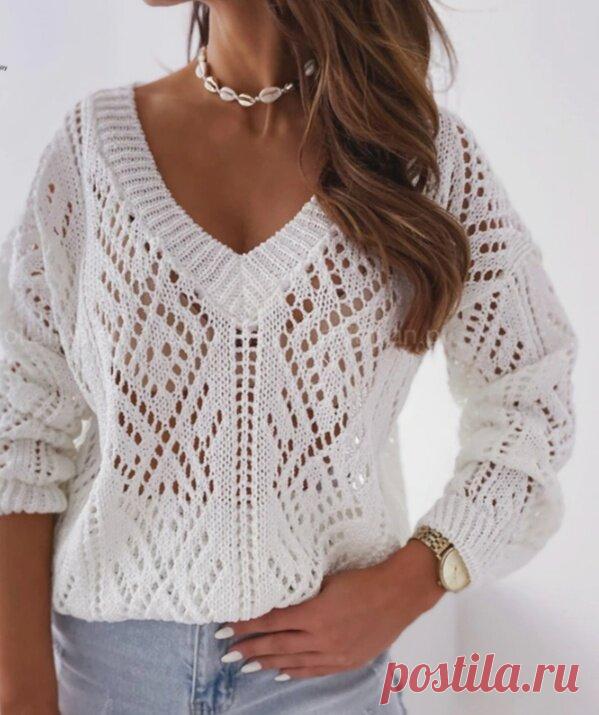 Белоснежное лето. 55 летних моделей спицами и крючком. | Порукодельничаем | Дзен
