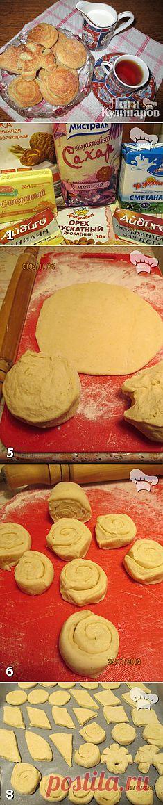 Печенье домашнее на сметане — рецепт пошаговый от Лиги Кулинаров