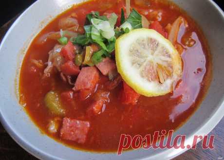 Солянка с оливками и колбасой - пошаговый кулинарный рецепт с фото на Повар.ру