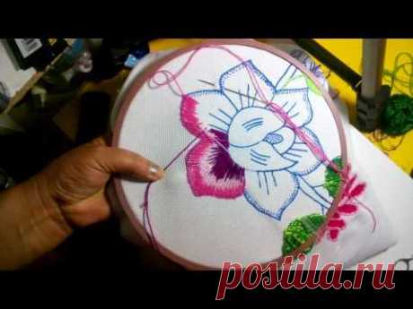 Puntada cencilla para una flor grande