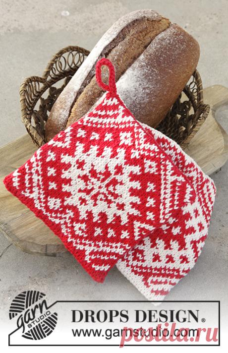 Baking Season / DROPS Extra 0-1330 - Maniques jacquard pour Noël, en DROPS Paris. - Free pattern by DROPS Design