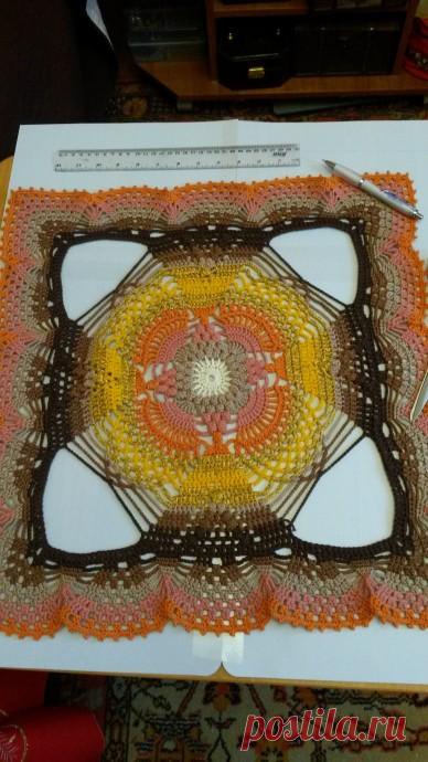 Диванная подушка крючком