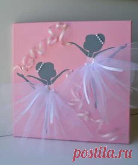 Dancing Ballerinas in Pink and White. Nursery wall by…