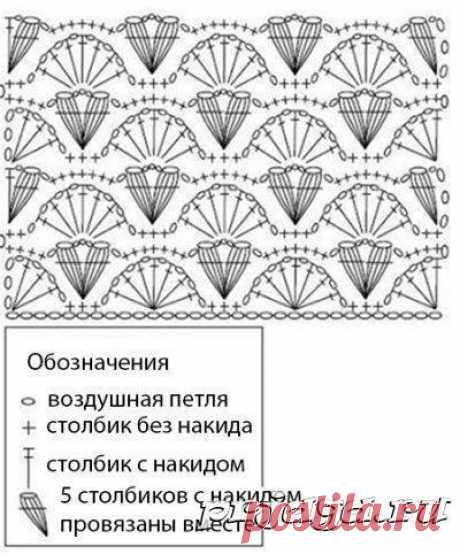 Красивый плотный узор крючком.