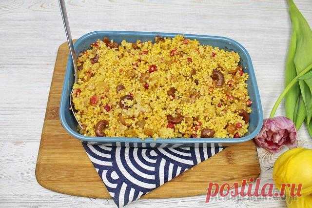 Запеченная каша с ягодами и орехами
