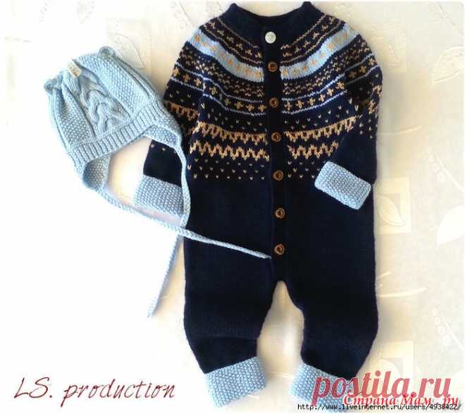 комбинезон и шапочка будущему малышу. - yseverinova