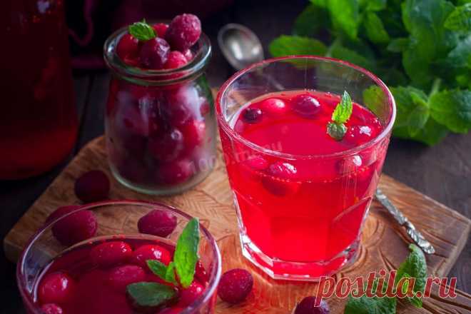 Морс из замороженной клюквы рецепт с фото пошагово и видео - 1000.menu