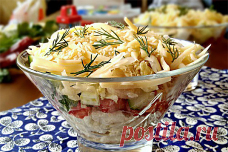 Овощной салат с курочкой — Journal women❜s