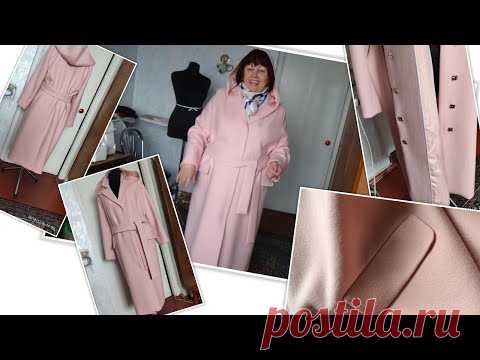 Шерстяное,осеннее пальто с капюшоном ,со шлицей на подкладке