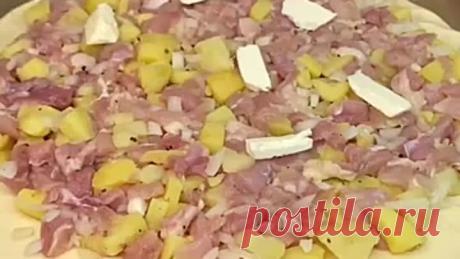 Пирог с курицей и картофелем