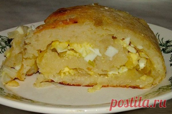 Необычный и вкусный ужин — Картофельный рулет с яйцом и луком