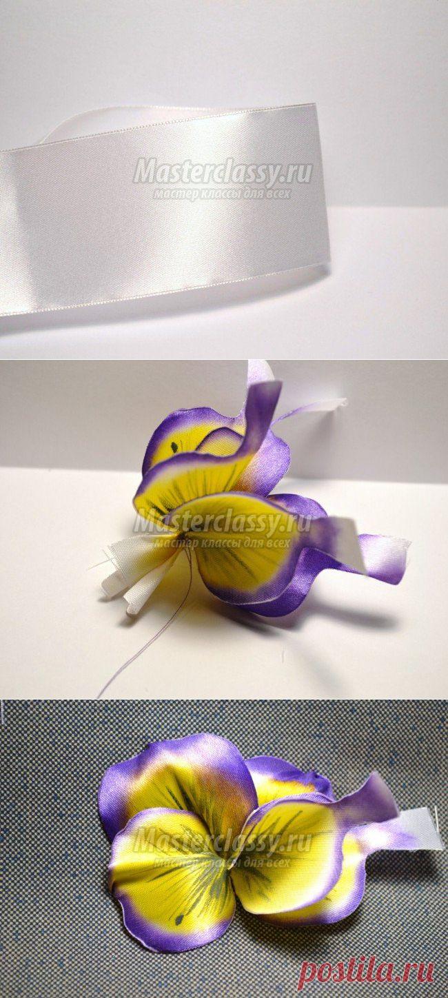 Сумки с вышивкой лентами «Анютины глазки». Мастер-класс с пошаговыми фото