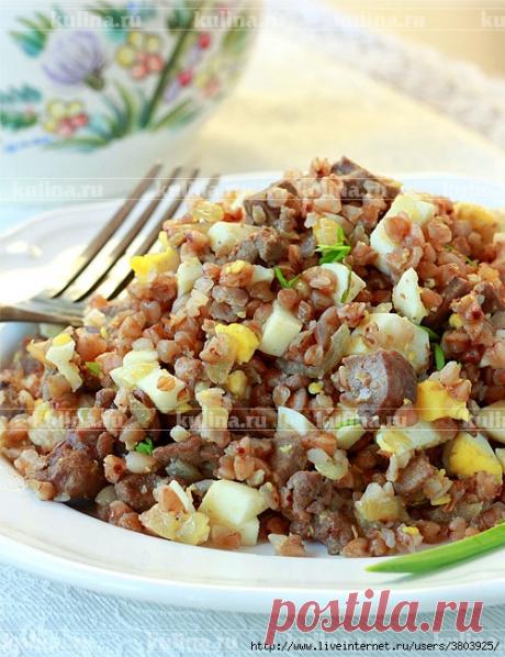 Гречка с печенкой