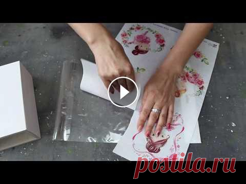 Декупаж для начинающих. Быстрый видео урок. Делаем декупаж быстро и стильно. Сюжет на крышку, фоновая декупажная карты на боковины, восковая морилка для оформления внутренности. Уроки и декупажн...