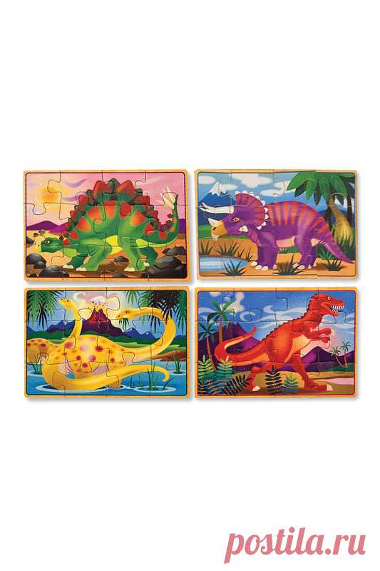 Купить Деревянные пазлы "Динозавры" Melissa & Doug 3791 МУЛЬТИКОЛОР со скидкой в интернет-магазине kupivip.ru - распродажа