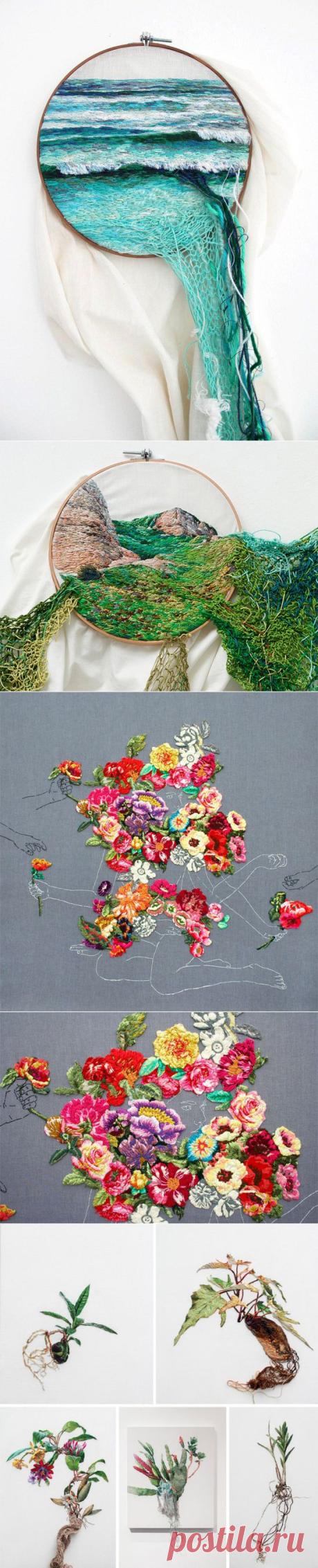 Embroidered Landscapes and Plants by Ana Teresa Barboza (8 Photos)