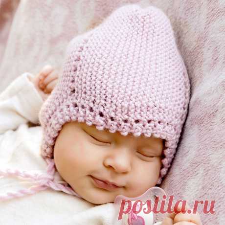 Шапочка для младенца - схема вязания спицами. Вяжем Шапки на Verena.ru