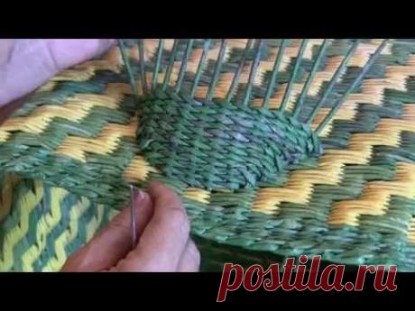 Ручка - карманчик для плетёного короба. Часть 14.