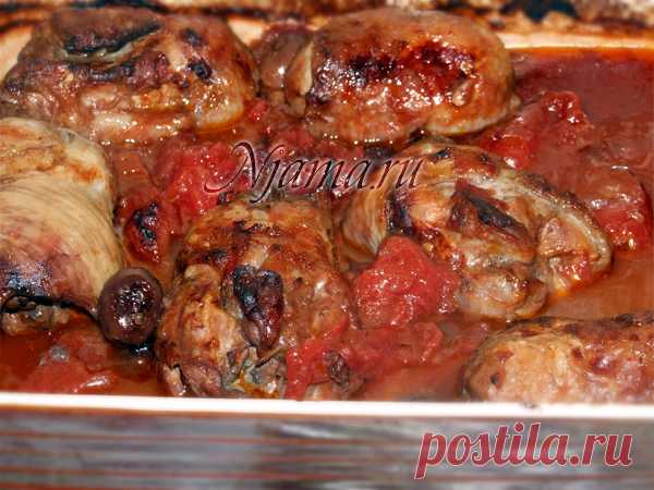 Курица, тушенная по-охотничьи (pollo alla cacciatora) | Готовим вместе с Нямой