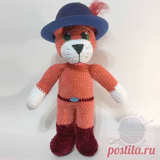 Игрушка Кот в сапогах, плюшевый, в шляпе, 45 см Купить недорого! Игрушка Кот в сапогах, плюшевый, в шляпе, 45 см - Довольно большая плюшевая игрушка Кот в сапогах вязаный крючком вручную,  из всеми любимого мультика.