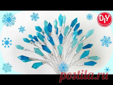 Кристаллики из эпоксидной смолы. Новогоднее украшение.
