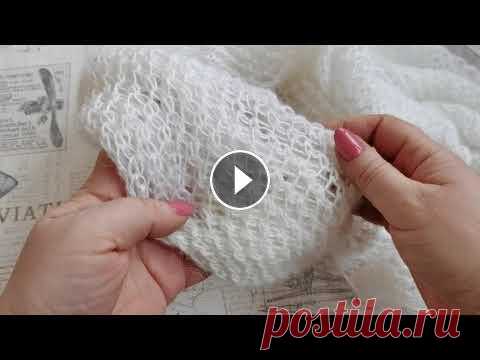 Паутинка спицами#шарфспицами #паутинкасеткаспицами Добрый вечер, дорогие друзья! Сегодня довязала и уже ношу с удовольствием шарфик-паутинку. Связала из того, что было, из остатков двух пряж. Они немно...
