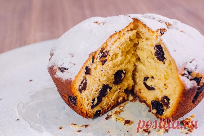 Пасхальный кулич с изюмом и цукатами - видео рецепт