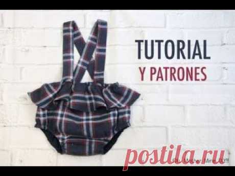 Patrones peto cuadros volante (gratis en varias tallas)