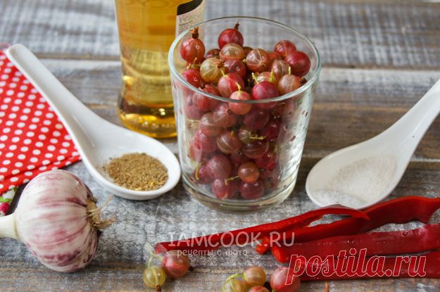 Аджика из крыжовника — рецепт с фото пошагово