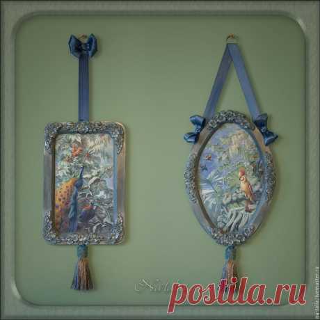 Панно-диптих "Шинуазри" – купить в интернет-магазине на Ярмарке Мастеров с доставкой Панно-диптих &quot;Шинуазри&quot; - купить или заказать в интернет-магазине на Ярмарке Мастеров | Продано.  Два нежных панно в стиле&hellip;