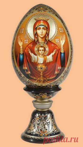 Пасхальное яйцо - сбор пазла Мастерская раритетов Монаховой. Пасхальное яйцо. Икона Пресвятой Богородицы 