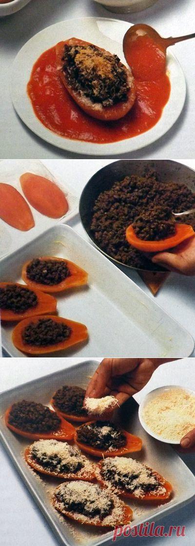 Фаршированная папайя. Популярное блюдо Карибских островов. Фото-рецепт. | Хозяева дома.