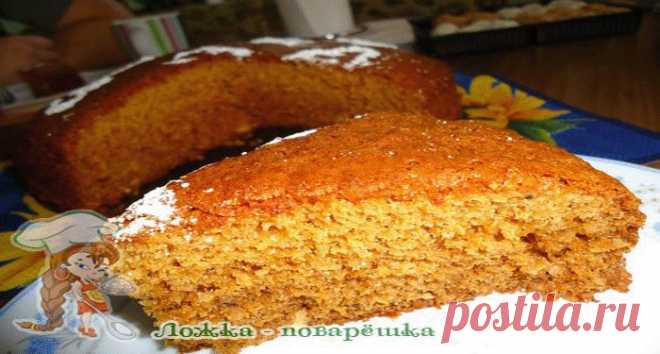 Пирог с медом и орехами - пирог на скорую руку.