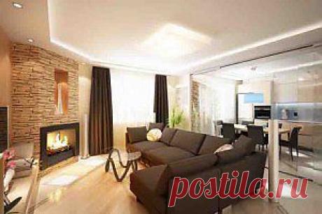 Дизайн гостиной комнаты с камином | Современный дом