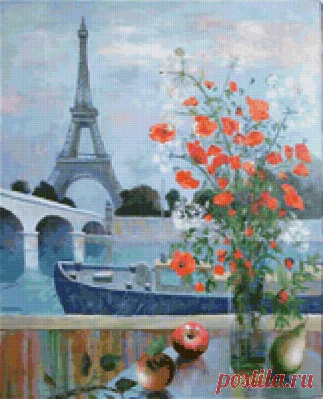 Схема вышивки «Париж» - Вышивка крестом