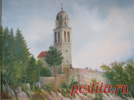 Черногория.Церковь Св.Николы.Х.Масло.60х70см