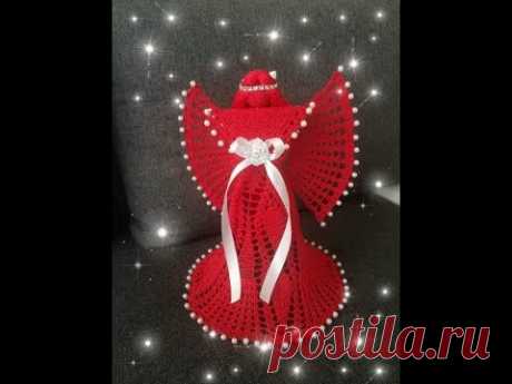 Aniołek na szydełku 3d part 3b/4 sukienka i głowa- crochet angel dress and head 3d