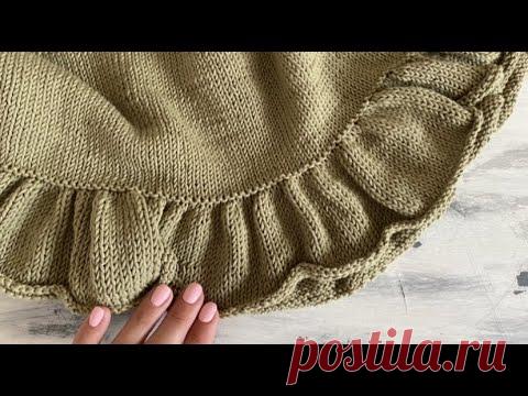 Вяжем волан спицами.