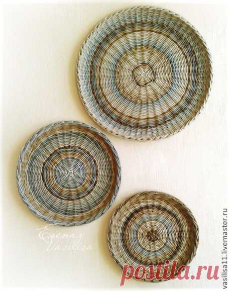 Настенные плетеные тарелки &quot;Dream&quot; (резерв) - настенные тарелки,декоративное панно