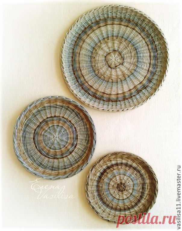 Настенные плетеные тарелки "Dream" (резерв) - настенные тарелки,декоративное панно