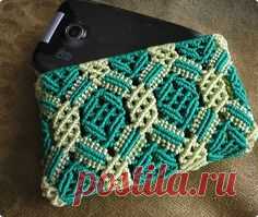 Artículos de decoración Macrame: mob Purse. teléfono Capron