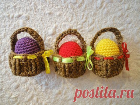 Пасхальная корзинка Easter basket Crochet