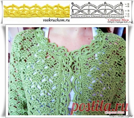 Жакет крючком
