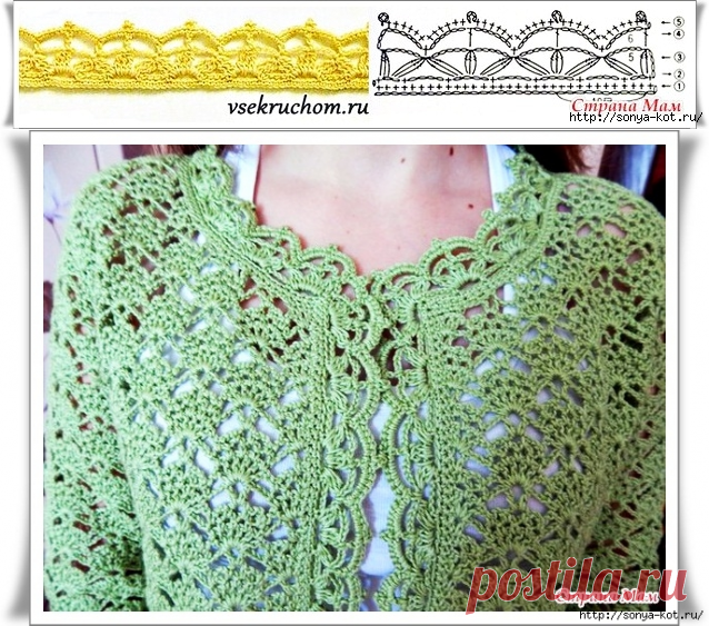 Жакет крючком
