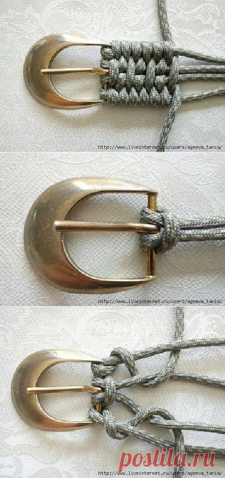 Как плести ремень