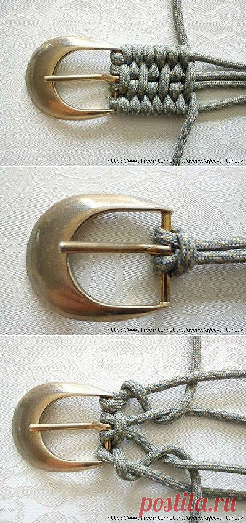 Как плести ремень