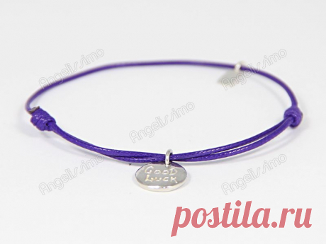 Веревочный браслет &quot;Good luck&quot; от Amorem