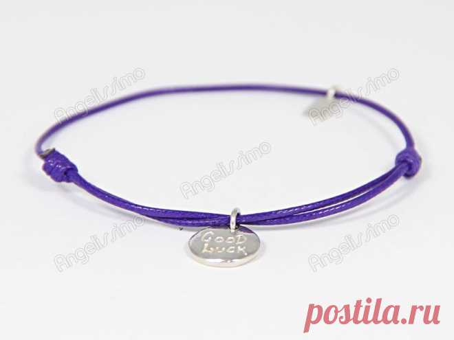 Веревочный браслет "Good luck" от Amorem