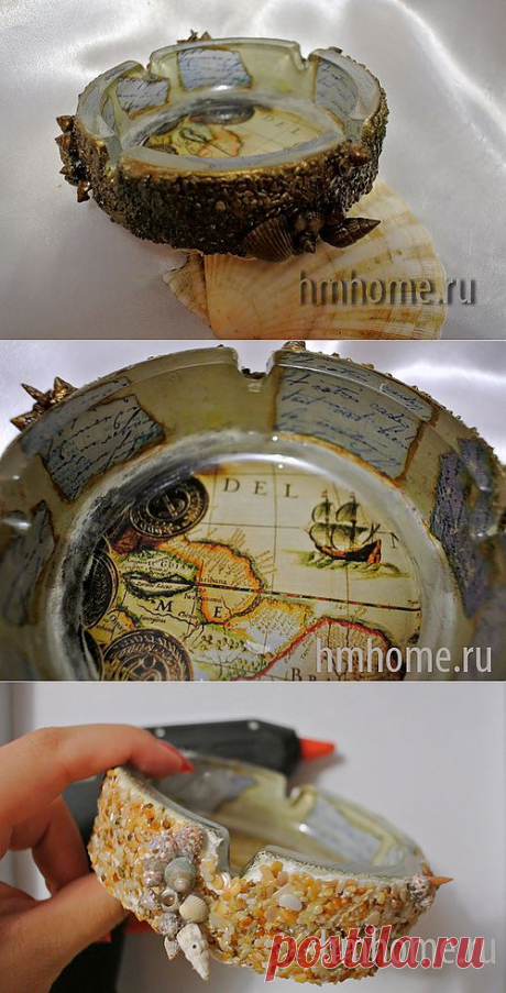 Декорирование пепельницы